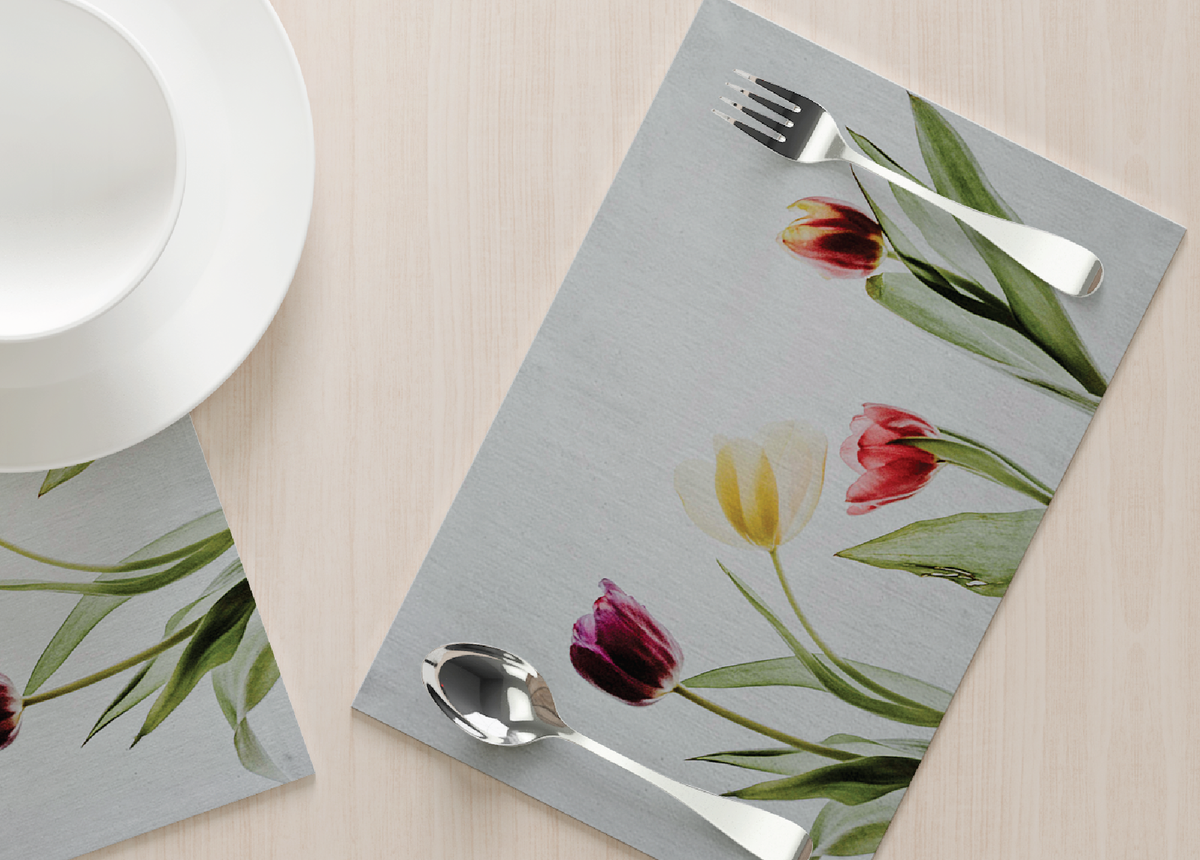 Disposable Placemats Colourful Tulips The Sweet Magnolia