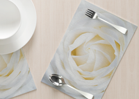 Disposable Placemats - White Rose