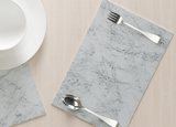 Disposable Placemats - Grey & White Marble