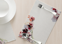 Disposable Placemats - Maroon Florals