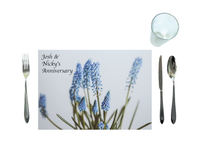 Disposable Placemats - Blue Florals