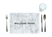 Disposable Placemats - Grey & White Marble